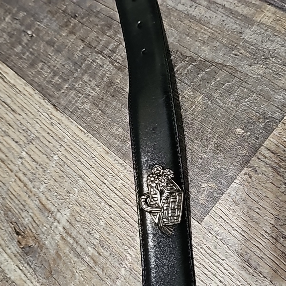 Brighton Black Leather Belt - Picture 7 of 11